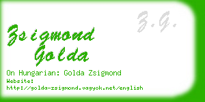 zsigmond golda business card